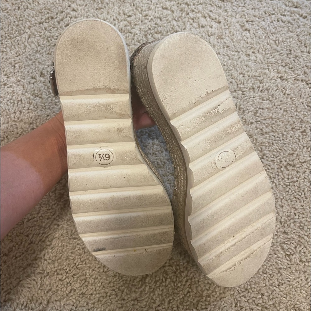 Tan & snake skin print espadrilles size 6.5 - Picture 4 of 5